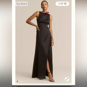 Black Anthropologie BHLDN gown size S! Perfect for black tie wedding!